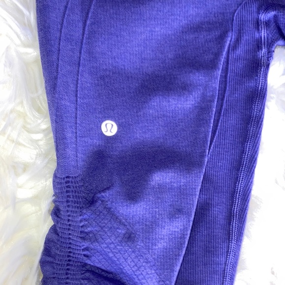 LULULEMON In The Flow II Crop Purple Leggings 6 - Picture 8 of 12